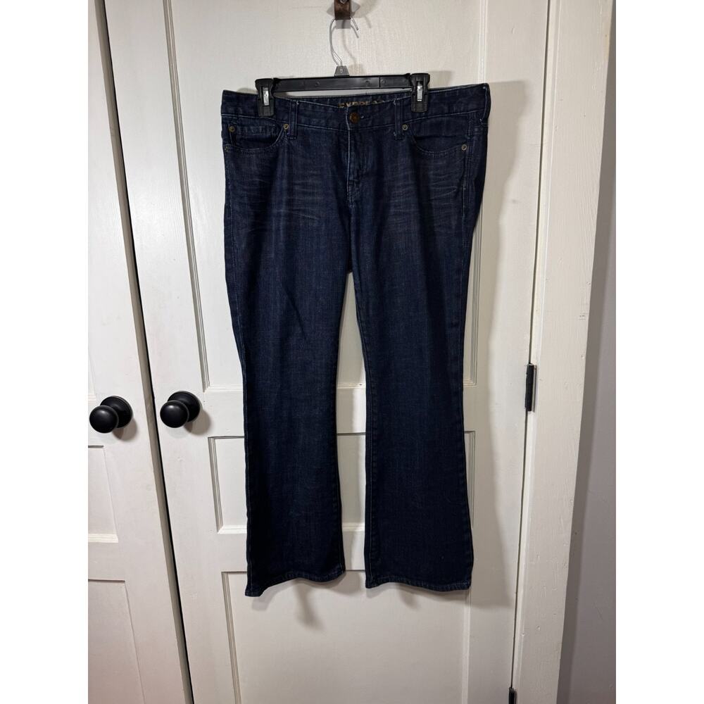 Express Women's Jeans Boot cut dark wash Low rise Size 12S Y2K Denim